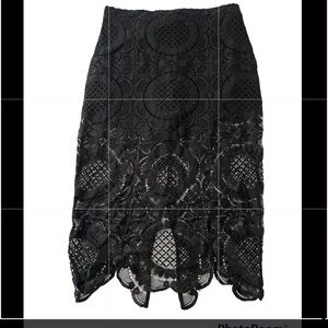 Bebe Brandy Lace Black Skirt